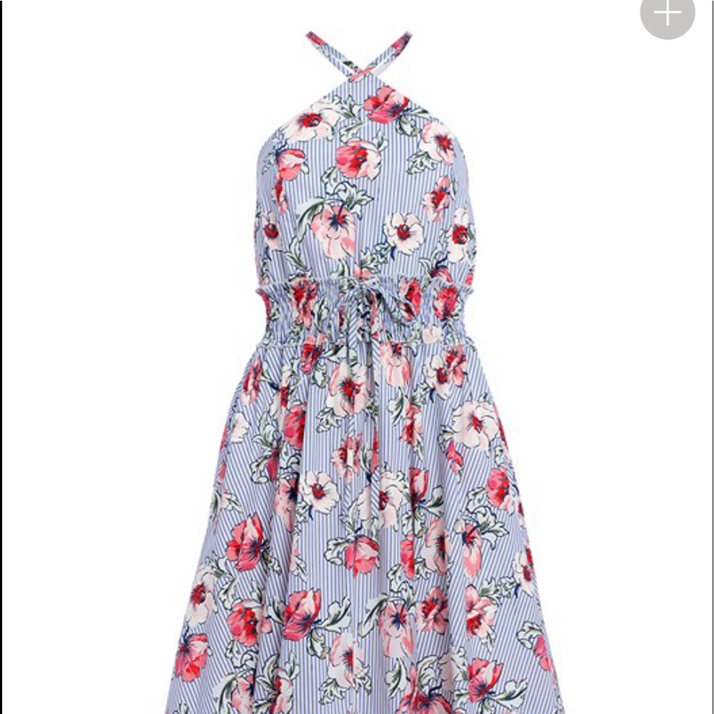 Venus floral print midi dress